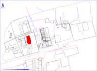 Shows location of spit 2DB128 in relation to the rest of Site 2