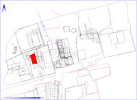 Shows location of spit 2DB149 in relation to the rest of Site 2