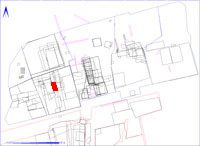 Shows location of spit 2DB80 in relation to the rest of Site 2