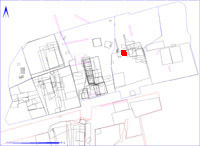 Shows location of buried soil 2CB1871 in relation to the rest of Site 2