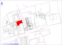 Shows location of spit 2DB141 in relation to the rest of Site 2