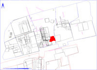 Shows location of buried soil 2CA890 in relation to the rest of Site 2