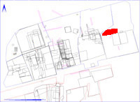 Shows location of buried soil 2CC383 in relation to the rest of Site 2