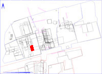 Shows location of spit 2DB150 in relation to the rest of Site 2