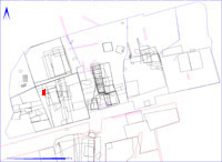 Shows location of spit 2DB254 in relation to the rest of Site 2