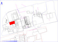 Shows location of spit 2DB151 in relation to the rest of Site 2