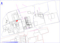 Shows location of spit 2DB220 in relation to the rest of Site 2